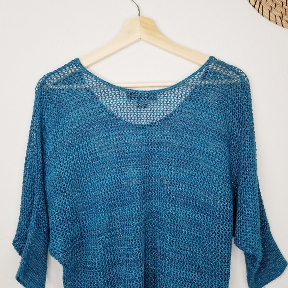 August Silk See-through Knit Mesh Tunic Sweater - Picture 5 of 10